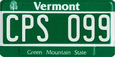 VT license plate CPS099
