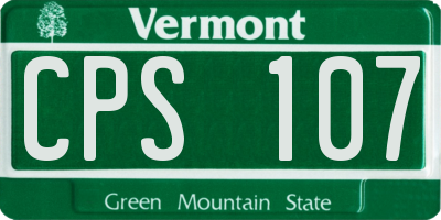 VT license plate CPS107