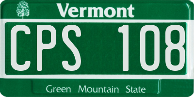VT license plate CPS108