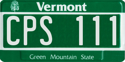 VT license plate CPS111