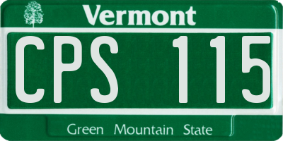 VT license plate CPS115