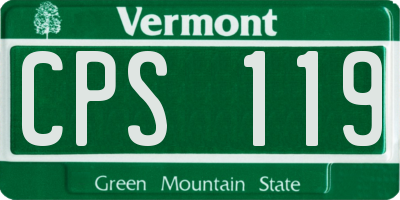 VT license plate CPS119