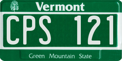 VT license plate CPS121