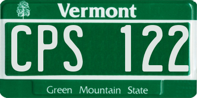 VT license plate CPS122