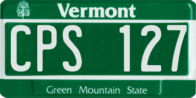 VT license plate CPS127