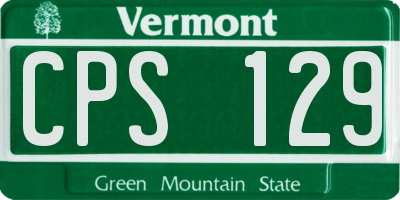 VT license plate CPS129