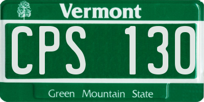 VT license plate CPS130