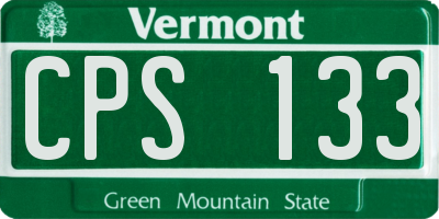 VT license plate CPS133