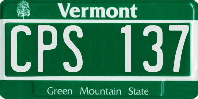 VT license plate CPS137
