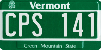 VT license plate CPS141