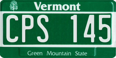 VT license plate CPS145