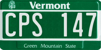 VT license plate CPS147