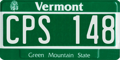 VT license plate CPS148
