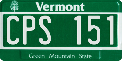 VT license plate CPS151