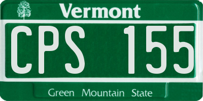 VT license plate CPS155