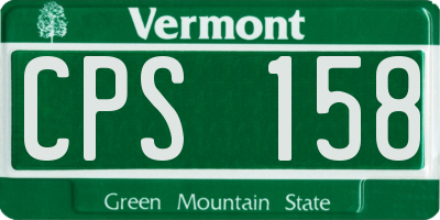 VT license plate CPS158