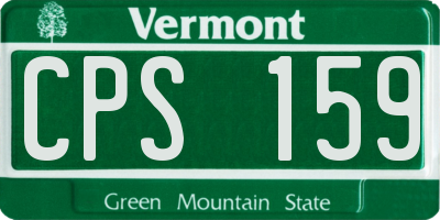VT license plate CPS159