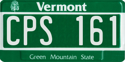 VT license plate CPS161