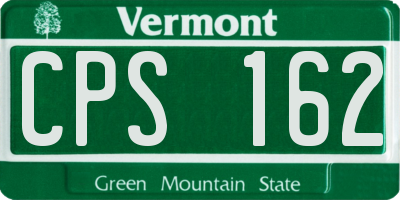 VT license plate CPS162