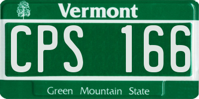 VT license plate CPS166