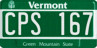 VT license plate CPS167