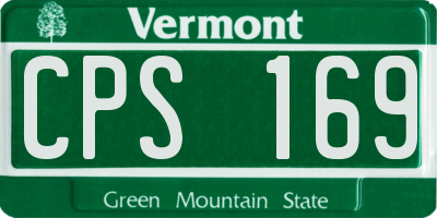 VT license plate CPS169