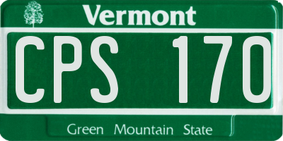 VT license plate CPS170