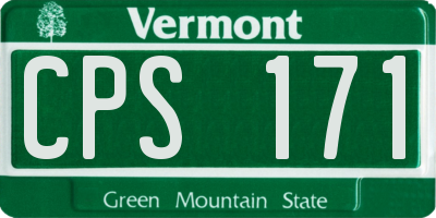 VT license plate CPS171