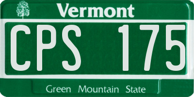 VT license plate CPS175