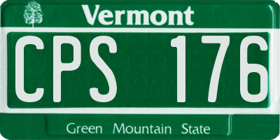 VT license plate CPS176