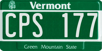VT license plate CPS177