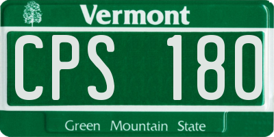 VT license plate CPS180