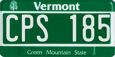 VT license plate CPS185
