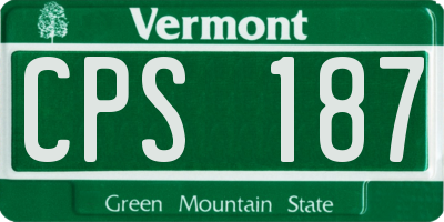 VT license plate CPS187