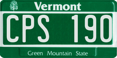 VT license plate CPS190
