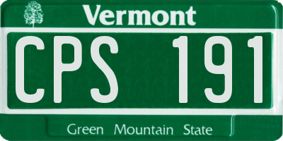VT license plate CPS191