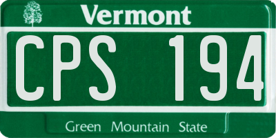 VT license plate CPS194