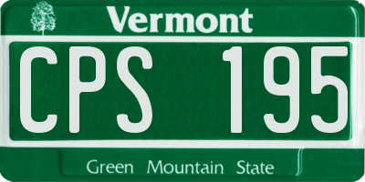 VT license plate CPS195