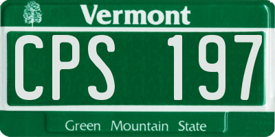 VT license plate CPS197
