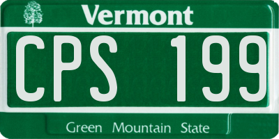 VT license plate CPS199