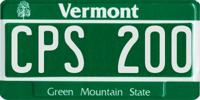 VT license plate CPS200