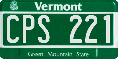 VT license plate CPS221
