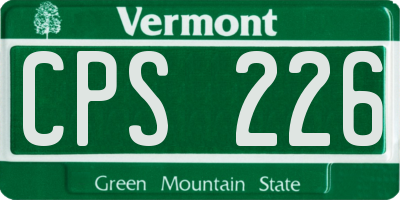 VT license plate CPS226