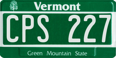 VT license plate CPS227
