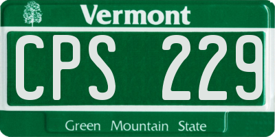 VT license plate CPS229