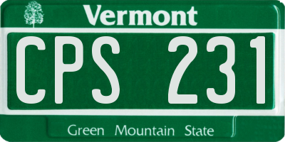 VT license plate CPS231