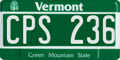 VT license plate CPS236
