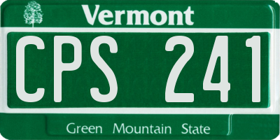 VT license plate CPS241
