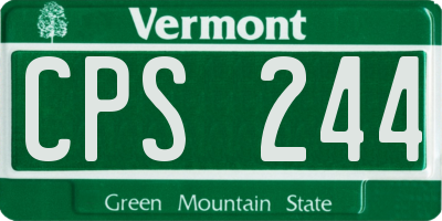 VT license plate CPS244