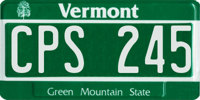 VT license plate CPS245
